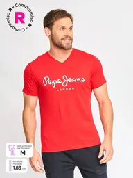 Pepe Jeans Polera Manga Corta Eggo vn Rojo L SS25