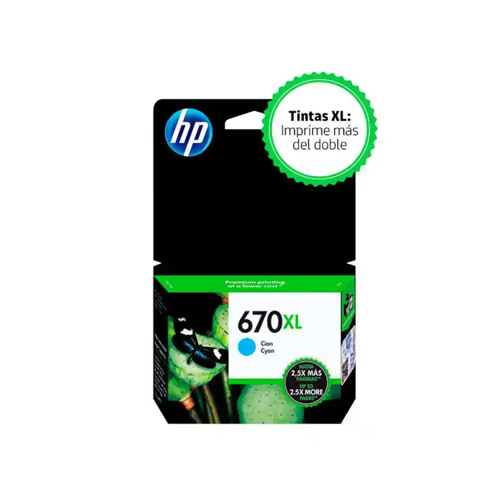 Hp Tinta Cz118Al Cyan Hp670Xl