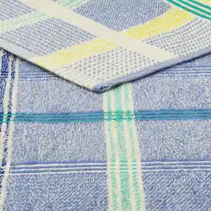 Paño de Cocina Estampado Algodón Azul 50 x 70 cm