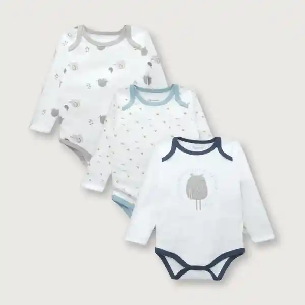 Pack Body de Niño Blanco Talla 18M Opaline