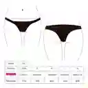 Bikini Calzón Tanga Costura Invisible Negro Talla XL Samia