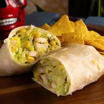 Combo Burrito de Pollo +Bebida y Totopos