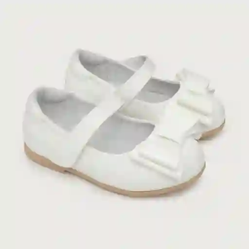 Ballerinas Moño Charol Niña Blanco Talla 29 Opaline