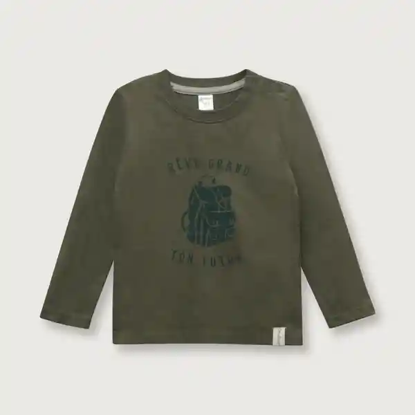 Polera Explorador de Niño Verde Talla 2A Opaline