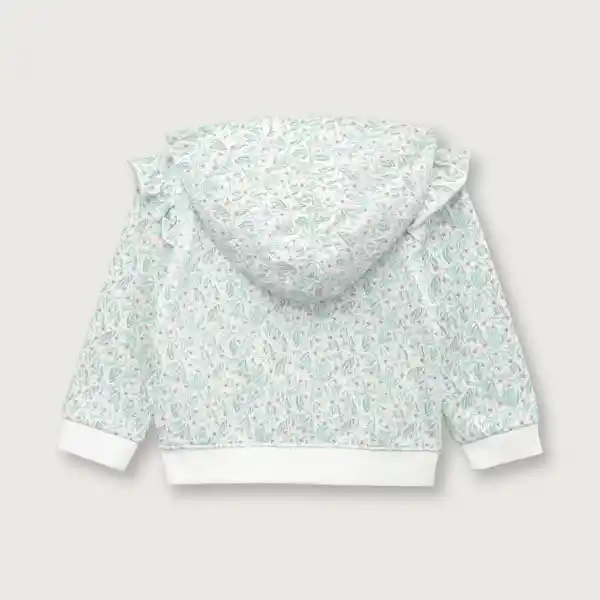 Polerón Esencial de Niña Print Aqua Talla 9M Opaline