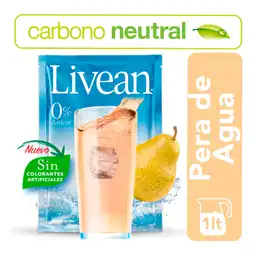 Livean Refresco en Polvo Sabor a Pera de Agua 7 g