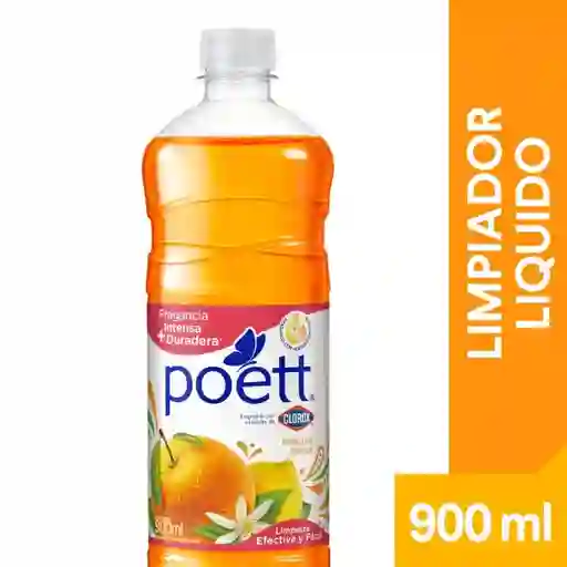 Limpiador Desinfectante de Pisos Poett Frescura Cítrica (Botella) 900 ml