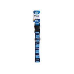 Petmate Collar Ajustable Azul a Rayas