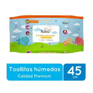 Bubu Toallita Húmeda Premium Con Tapa