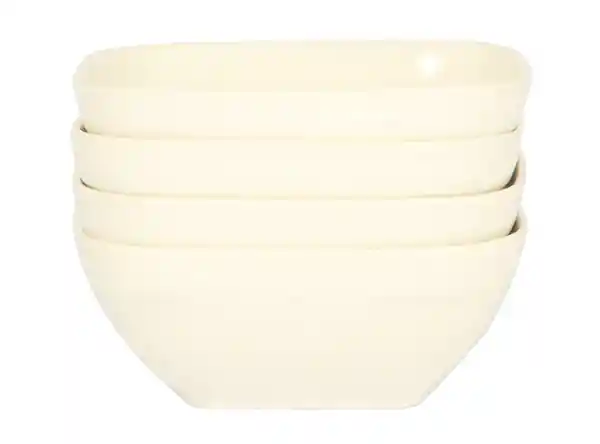 Set Bowls Basic Cuadrado Blanco Ripley Home