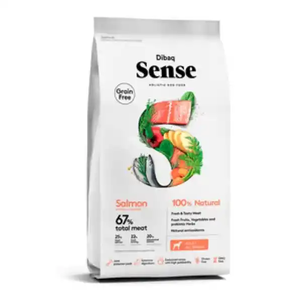 Dibaq Sense Alimento Natural Libre de Granos Perro Receta Salmón