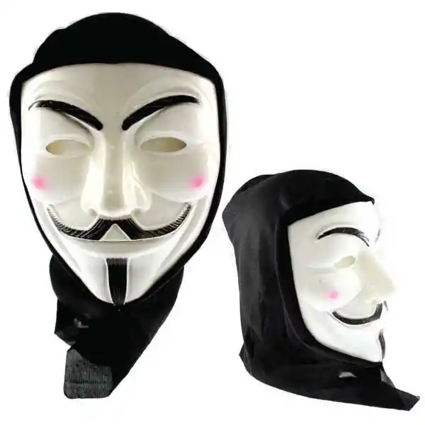 Máscara Anonymous Vendetta Con Capucha