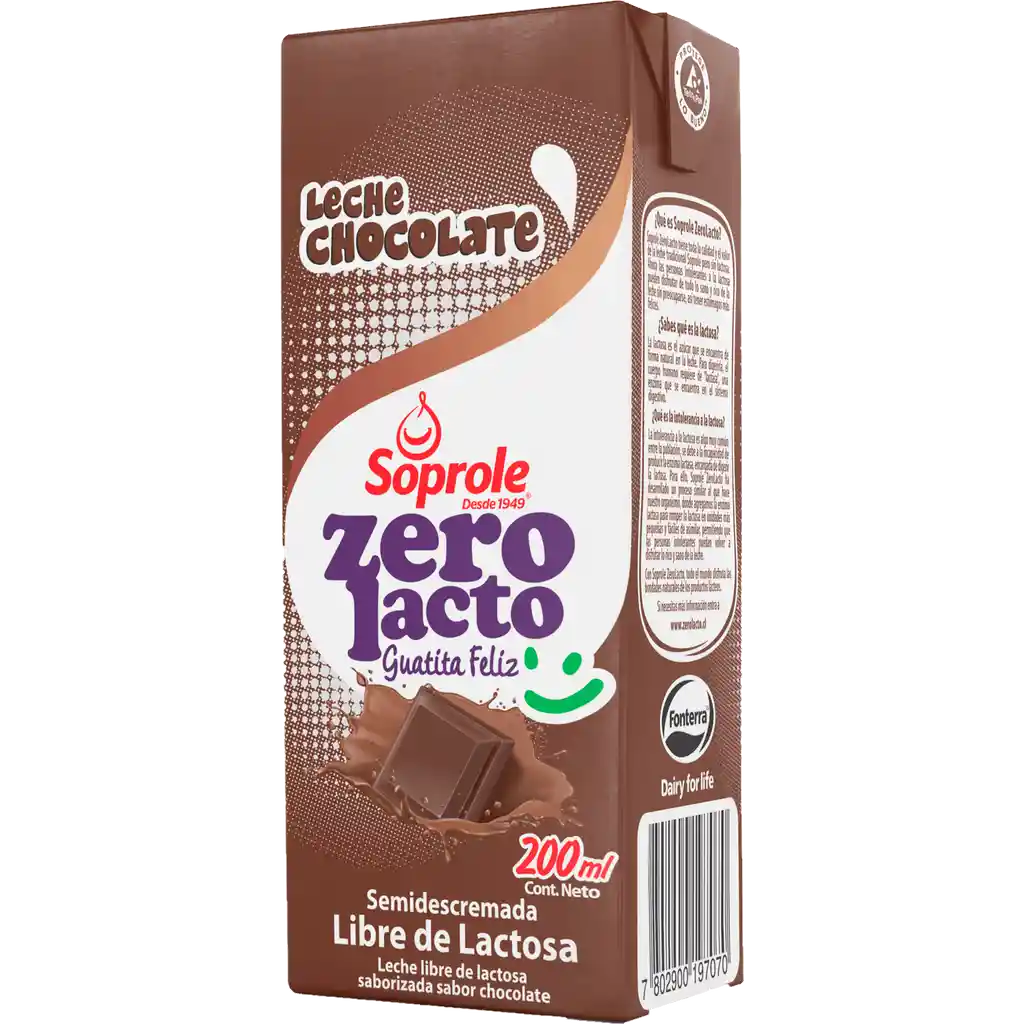Soprole Leche Zero Lacto con Cacao Semidescremada