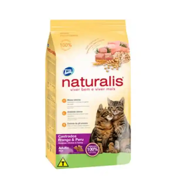 Naturalis Alimento Gato Natural Adulto Castrado Pollo y Pavo