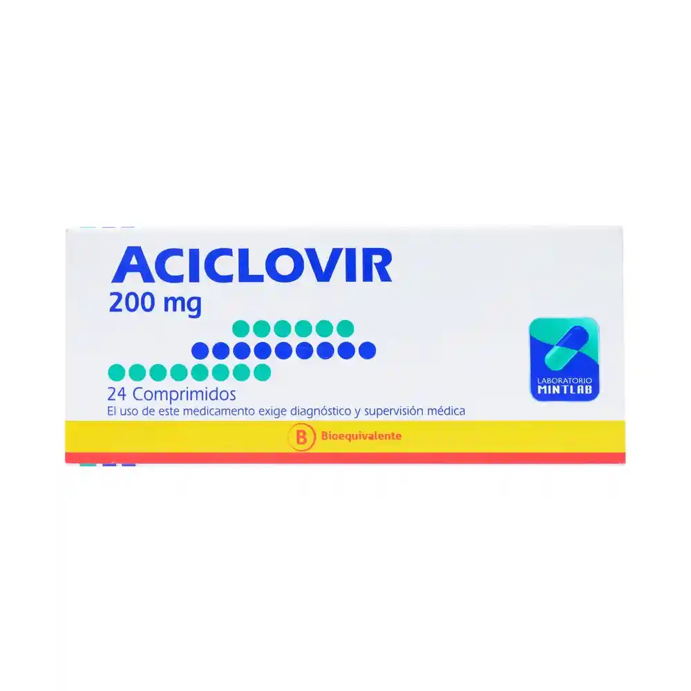 Aciclovir 200mg. Caja 24 Comp.