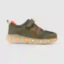 Zapatillas Luces Serpiente de Niño Verde Musgo Talla 34 Colloky