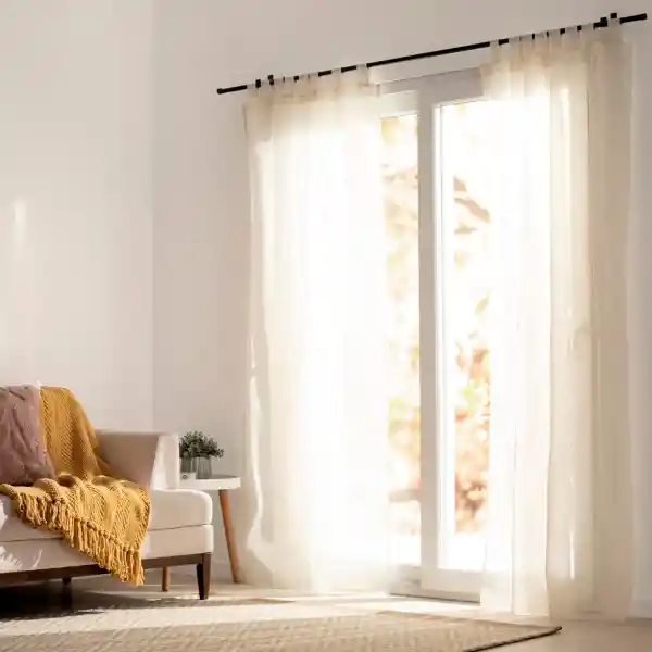 Set Cortina Velo Linoso Con Presillas 140 x 240 cm Casaideas