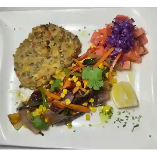 Hamburguesa Vegana Al Plato + Guarnición