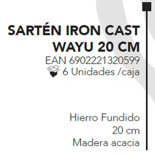 Wayu Sartén Iron Cast 20 cm