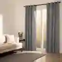 Cortina Blackout Con Ojetillos Tweed Gris 140 x 240 cm Casaideas