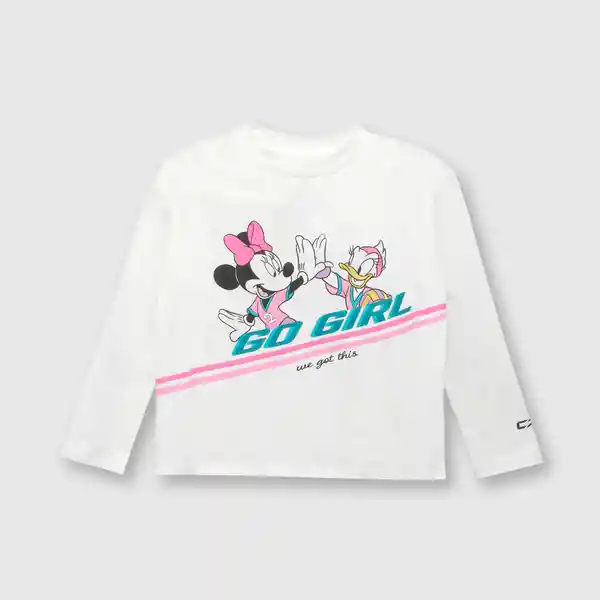 Polera Minnie de Niña Off White Talla 12A Colloky