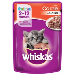 Whiskas Alimento Húmedo para Gatitos de 2 a 12 Meses Sabor Carne