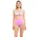 Trikini Con Nudo Ajustable Estampado Fucsia Talla L Samia