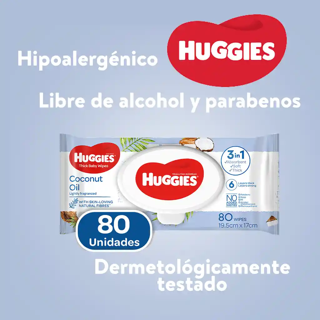 Huggies Toallas Húmedas Coco Oil