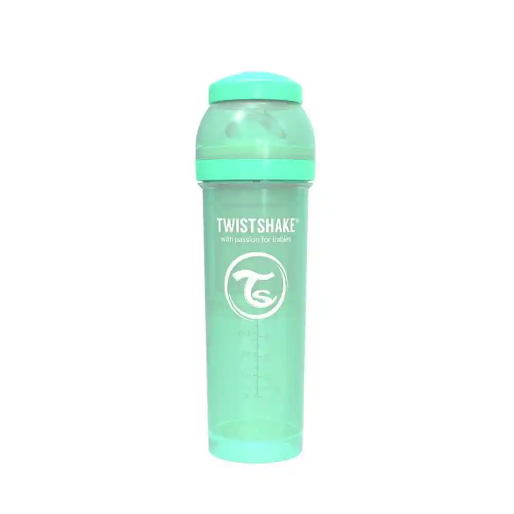 Twistshake Mamadera Anti-Cólico Verde Pastel Capacidad 330 mL