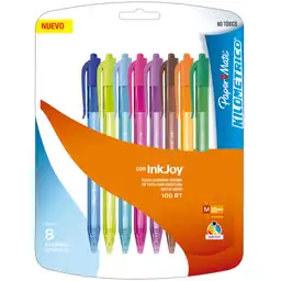 Paper Mate Boligrafo Pasta Restractil Colores Surtidos Blister 8