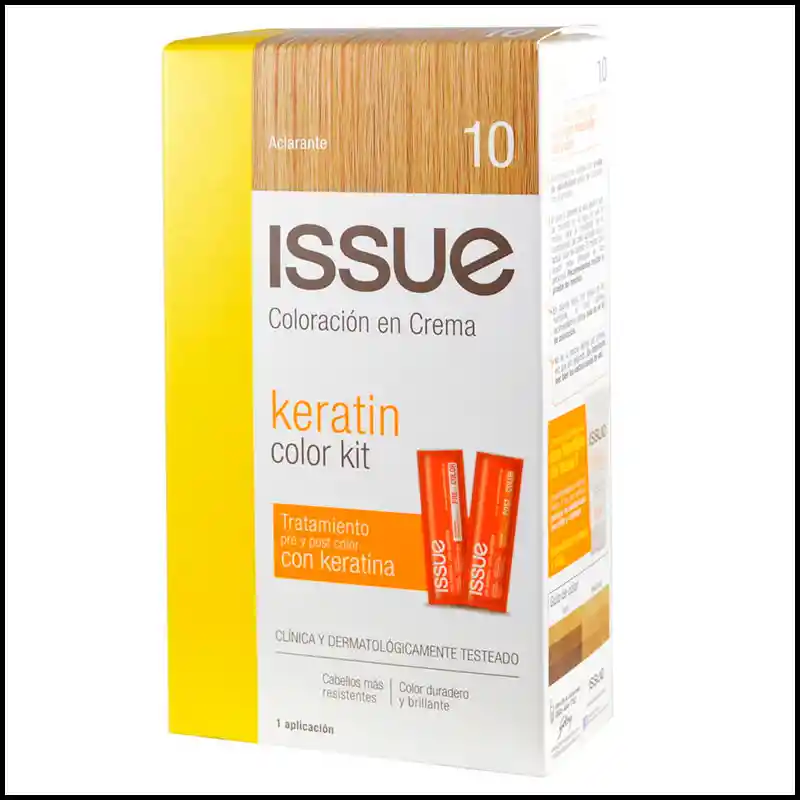 Issue Coloración en Crema Kit Keratina Tono 10 Aclarante