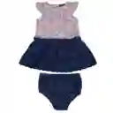 Vestido Bebe Niña Azul Pillin 24 M