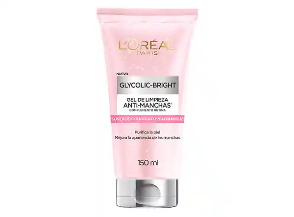 Limpiador Facial Loreal Gel Antimanchas Limpieza Glycolic Bright 150 Ml