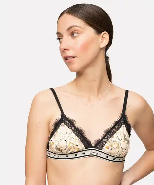 Lounge Bralette Dreamy Triángulo Safari Encaje Nude S