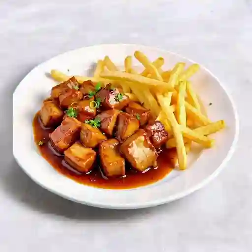 Col Costillar Cantonés con Papas Fritas