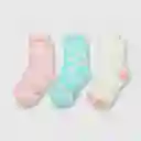 Pack Calcetines de Niña Pink Cloud Talla 34/37 Colloky