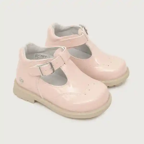 Zapatos Reina de Vestir Hebilla Niña Rosado Talla 19 Opaline