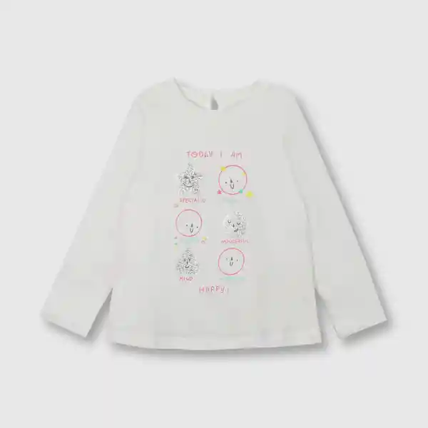 Polera Blanco M (6-9 Meses) poje22 Colloky