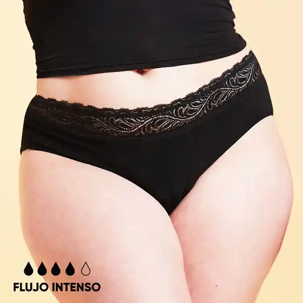 Bloodygreen Panty H.w. Flujo Intenso Negro XL