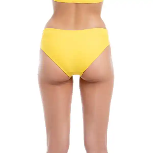 Bikini Calzón Banda Torcida Amarillo Talla XL Samia