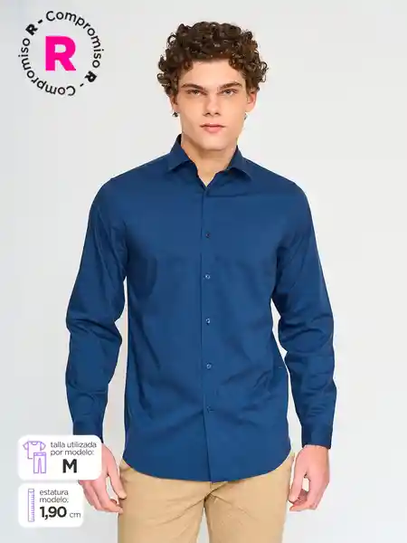 Index Camisa Manga Larga Eli Azul XL SS25