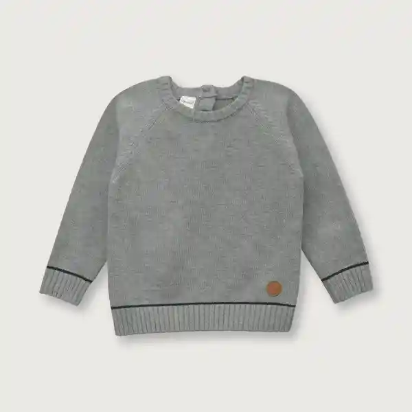 Sweater Esencial de Niño Gris Melange Talla 4A Opaline