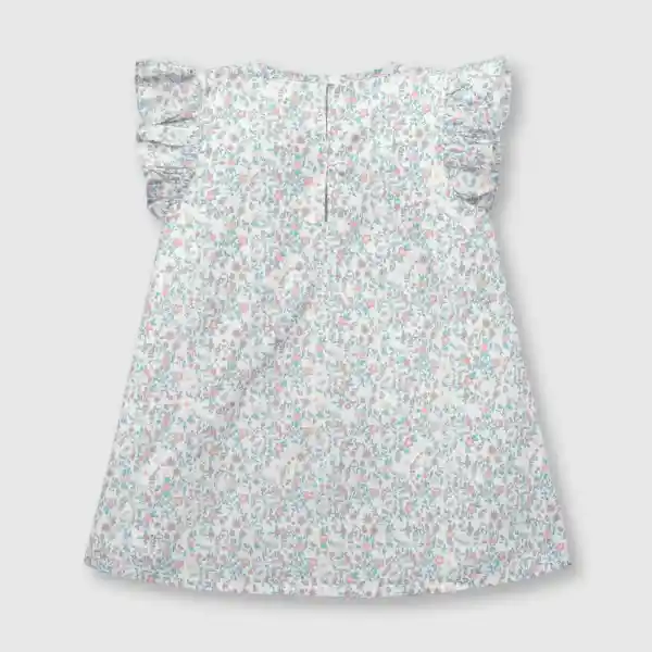 Vestido Flores de Bebé Niña Blanco Talla 36M Colloky