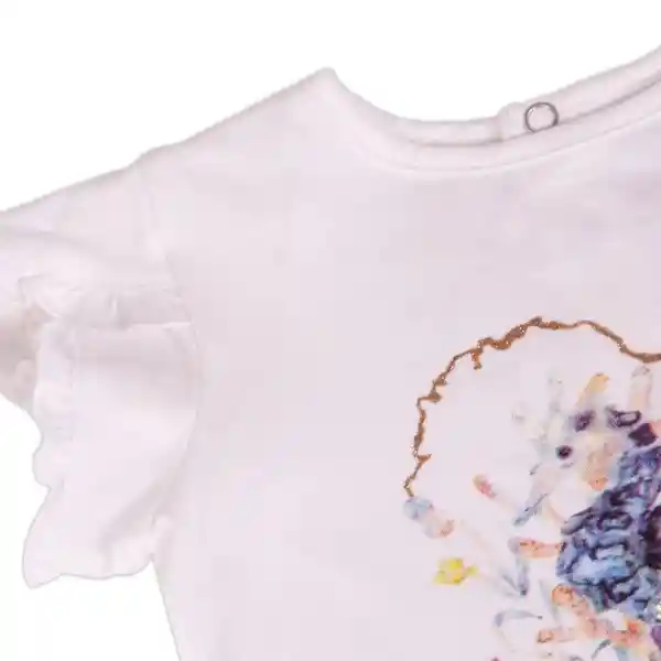 Polera Bebe Niña Blanco Pillin 3 M