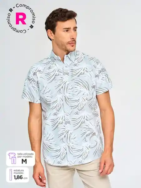 Kenneth Stevens Camisa Manga Corta Pop Eloin Celeste L SS25