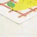 Paño Cocina de Algodón Velour Amarillo Estampado