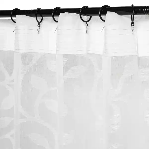 Set Cortina Velo Presilla Oculta Blanca 140 x 240 cm Casaideas
