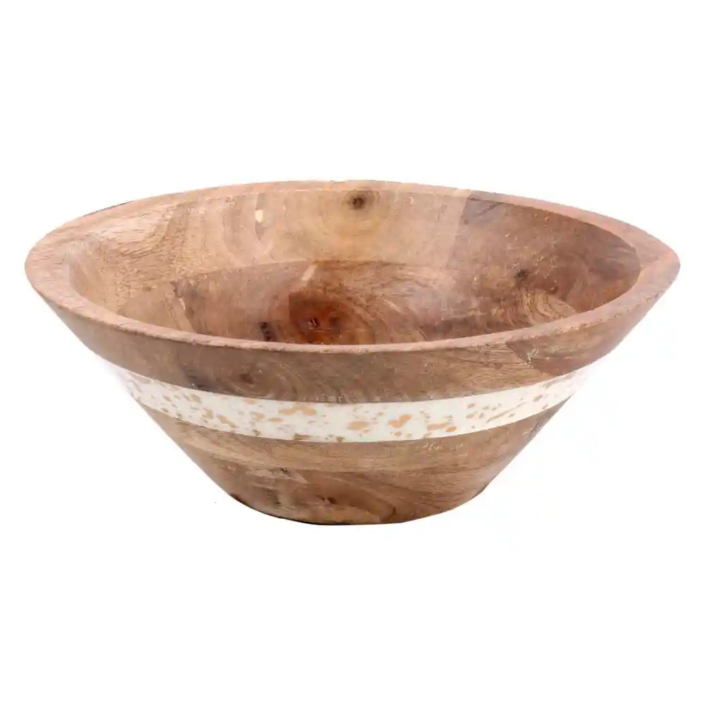 Bowl Madera Chispitas 20X20X7.5 Cm Krea