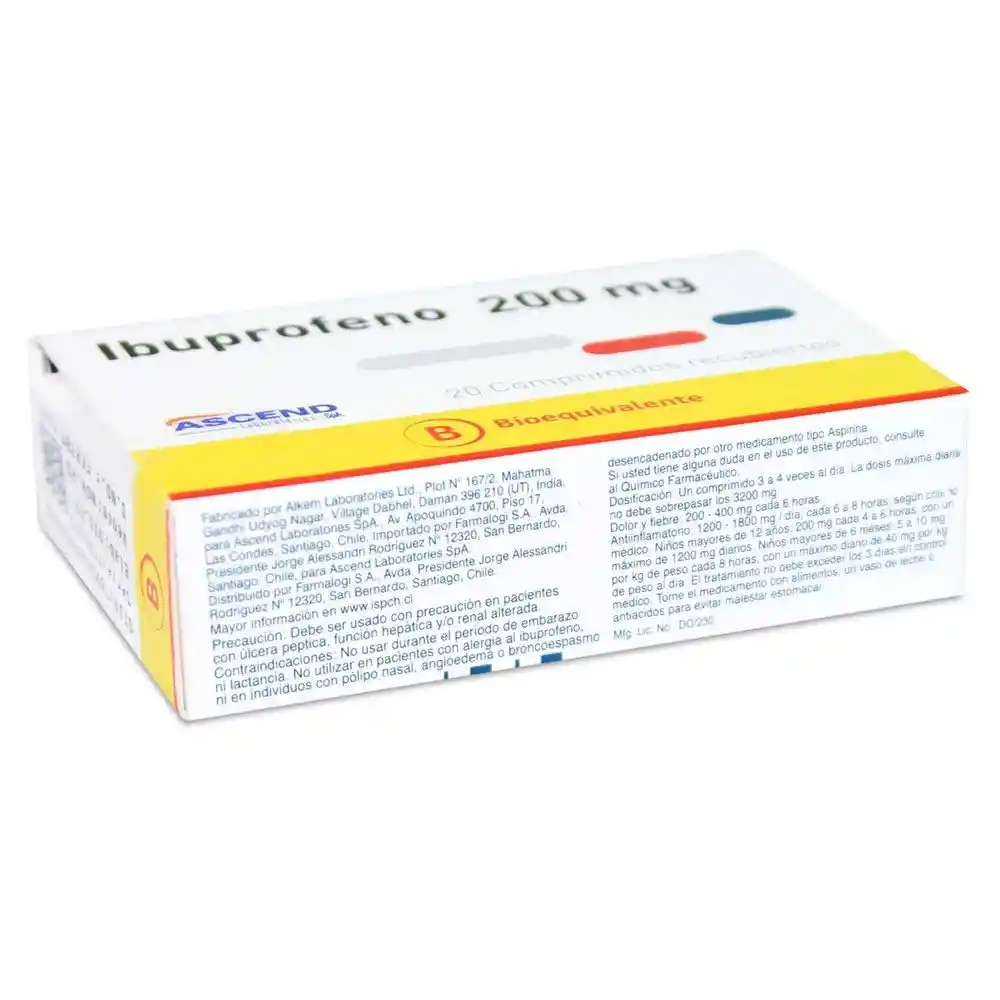 Bioequivalente Ibuprofeno (200 mg)