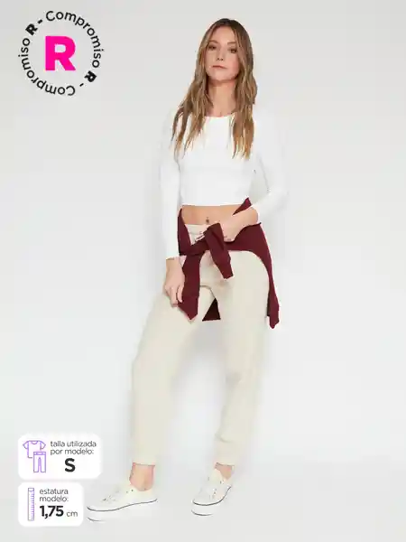 Index Pantalón Sport Buzo3 C Ess Beige M S25